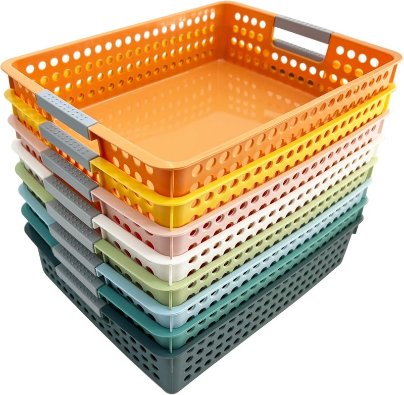 DLUCKY 8Pcs Classroom Organization And Storage Paper Tray Holds 4A,Paper Trays For Classroom Toy,Crayons,Handicrafts Storage,Also For Library, Drawers, Office, Kitchen, Bathroom - Image 1